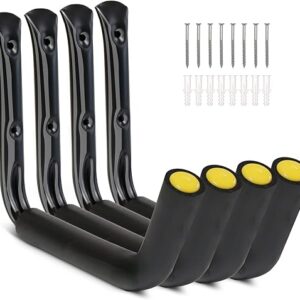 100 LB Capacity (15″) Heavy Duty Garage Storage Hooks (4packs) Kayak Storage Hanger Wall Mounted Rack for Hanging Ladders, Bikes