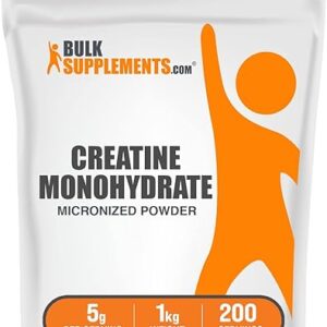 BulkSupplements.com Creatine Monohydrate Powder – Creatine Supplement, Micronized Creatine 1kg, Creatine Powder – Unflavored & Gluten Free,…