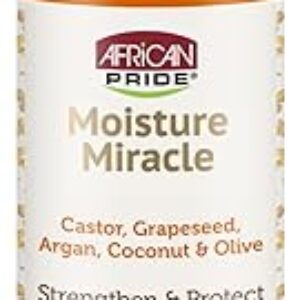 African Pride Moisture Miracle 5 Essential Hair Oils with Vitamin E | Moisture, Shine, Protection, and Growth | Argan, Castor, Grapeseed, C…