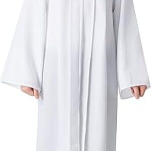 IvyRobes Unisex Matte Robe with Open Sleeves for Baptism Confirmation Choir Officiant or Costume
