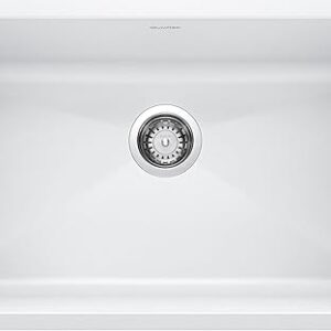 BLANCO 440150 Precis Silgranit 60/40 Reversible Double Bowl Undermount Kitchen Sink, 32″ L X 19″ W, White