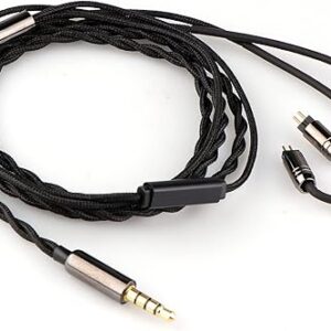 Linsoul Tripowin Zombur in Ear Monitor Cable, 4N High Purity OFC Oxygen Free Cable HiFi Wired IEM Cable, Cotton Yarn Outer Layer, 3.5mm Aud…