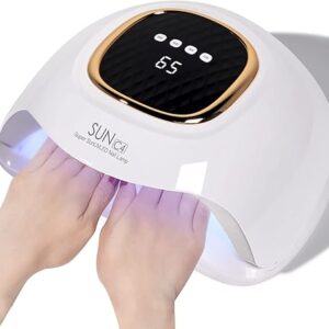 UV Nail Lamp – Fast Drying, Powerful & Efficient LED Nail Lamp with 4 Timing Settings & Infrared Automatic Sensor Professional UV Light for…