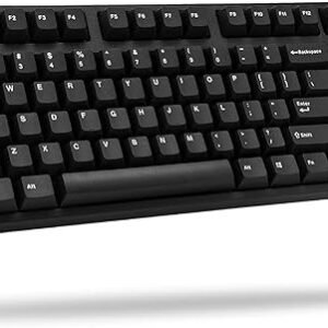 ikbc CD87 V2 Ergonomic Mechanical Keyboard with Cherry MX Blue Switch for Windows and Mac, Tenkeyless Keyboard Upgraded with Mistel PBT Dou…