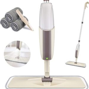 HOMTOYOU Spray Mop with Refillable Bottle
