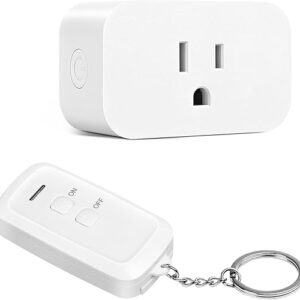 DEWENWILS Indoor Remote Control Outlet, Wireless Remote Light Switch, No Interference Remote Outlet Switch, No Wiring, 15A/1875W, 100ft RF …