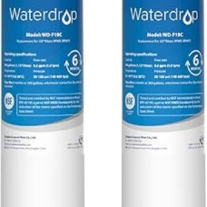 Waterdrop Replacement for GE® RPWFE®, RPWF (Built-in CHIP) Refrigerator Water Filter, Compatible with GFE28GYNFS, GFE28GELDS, PFE28KELDS, P…