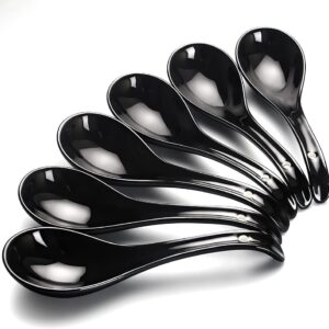 Set of 6 Ceramic Asian Soup Spoons