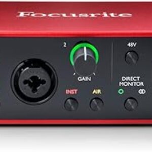 Focusrite Scarlett 2i2 3rd Gen USB Audio Interface for Recording, Songwriting, Streaming and Podcasting — High-Fidelity, Studio Quality Rec…