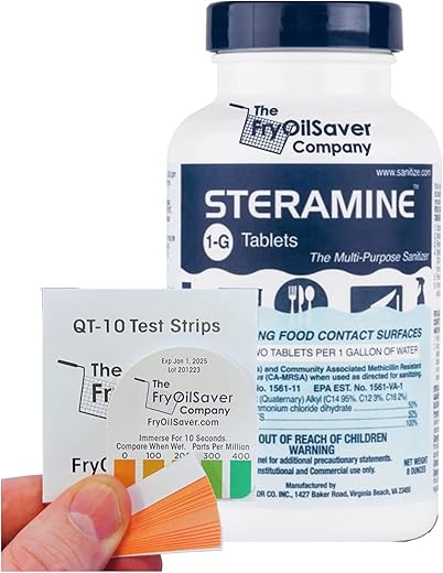 Steramine Sanitizer Tablets with Test Strips