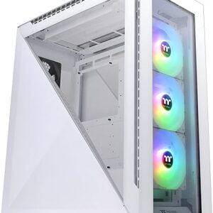 Thermaltake Divider 500 TG White Edition ARGB ATX Mid-Tower Tempered Glass Computer Case with 3 120mm 5V ARGB Front Fans + 1 120mm Standard…