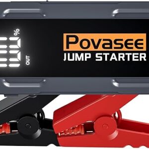 4000A Jump Starter 12V Battery Jumper Starter(10L Gas 10L Diesel Engine),Car Battery Jump Starter with 3″ LCD Display, Power Bank/Dual Outp…