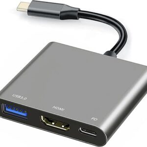 USB C to HDMI Multiport Adapter Cable with Charging Port, USBC HDMI Adapter Converter for Mac iPad pro MacBook, 4K HDMI to USB C Hub Adapte…