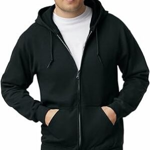 Gildan Unisex adult Fleece Zip Hoodie Sweatshirt, Style G18600, Multipack