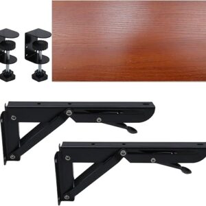 HEVSTIL White Desk Extender Tray, 15.75″x7.87″ Clamp on Table Mount Arm Wrist Rest Shelf, 90° Foldable Computer Arm Rest for Desk,Small Cla…