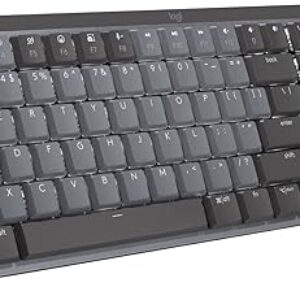 Logitech MX Mechanical Wireless Illuminated Performance Keyboard, Tactile Quiet Switches, Backlit Keys, Bluetooth, USB-C, macOS, Windows, L…