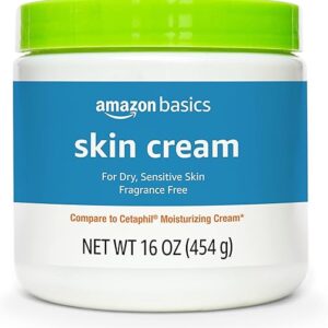 Amazon Basics Ultra Moisturizing Skin Cream for Dry & Sensitive Skin, Dermatologist Tested, Fragrance Free, 16 Ounce, 1 Pound (Pack of 1) (…