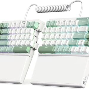 RK ROYAL KLUDGE RKS70 Ergonomic Split Mechanical Keyboard, Wireless Bluetooth/2.4G/Wired Keyboard with Wrist Rest, 75% RGB PC Gaming Keyboa…