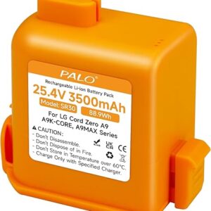 3500mAh Battery Replacement for LG CordZero A9, LG A9, A9K-CORE, A9MAX, A9T-Ultra, A9S, A9K PRO, A9N, A9M, A9MULTI, A958, A958SA, A9 Plus C…