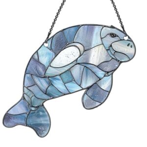 Manatee Ornament Acrylic Window Hanging, Gift for Sea Animal Lovers, Home Wall Room Hanging Decor, Christmas Decorations