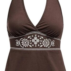 Women’s Y2K Floral Halter Crop Top