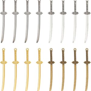 UNICRAFTALE Punk Sword Charm Tibetan Style Alloy Sword Big Pendants for Book Lover Antique Silver Anime Figures Decoration Charm for Jewelr…