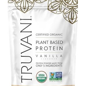 Truvani Vegan Protein Powder | Vanilla | 20g Organic Plant Based Protein | 18 Servings | Keto | Gluten & Dairy Free | Low Carb | No Added S…