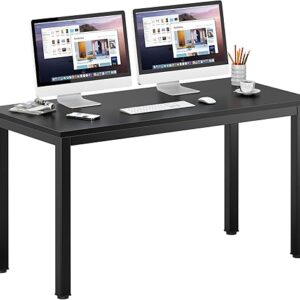 DlandHome 63 inches X-Large Computer Desk, Composite Wood Board, Decent and Steady Home Office Desk/Workstation/Table, BS1-160BB Black Waln…