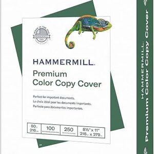 Hammermill Cardstock, Premium Color Copy, 80 lb, 8.5 x 11 – 1 Pack (250 Sheets) – 100 Bright, Made in the USA Card Stock