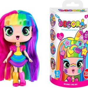 Decora Girlz 5″ Collectible Dolls, 8 Surprises to UNbox, Fun Fashions & Stickers, 9 to Collect