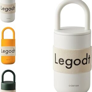 Odense Legodt Loop Tumbler 13.5oz with Lid and Handle – Insulated Tumbler with Leak-Resistant Lid – Double Stainless Steel Travel Coffee Mu…