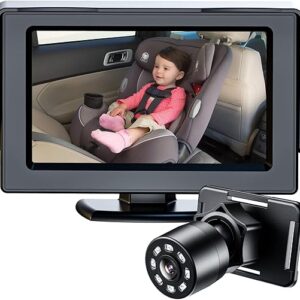 Itomoro Baby Car Mirror, View Infant in Rear Facing Seat with Wide Crystal Clear View,Camera Aimed at Baby-Easily to Observe The Baby’s Eve…