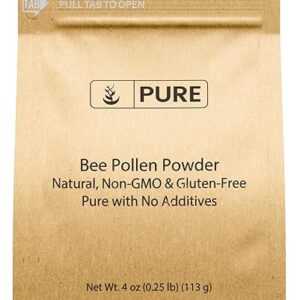 PURE ORIGINAL INGREDIENTS Bee Pollen, 4 oz, No Fillers, Undiluted Pure Supplement