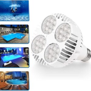 Bonbo LED Pool Light for Inground Pool, 120V 45W Daylight White 6000K Swimming Pool LED Light Bulb Replaces 300-500W Traditional Bulb, Comp…