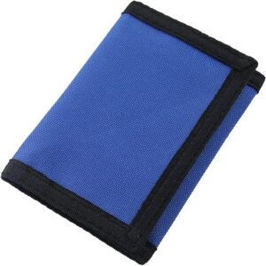 RFID Blocking Canvas Wallet for Men and Women – Trifold Nylon Wallet with Magic Sticker, Teen Wallet for Boys, Wallets for Teens Boys (Navy…