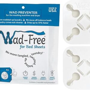 Wad-Free Bed Sheet Detangler Reduces Laundry Tangles – As Seen on Shark Tank, Made in USA