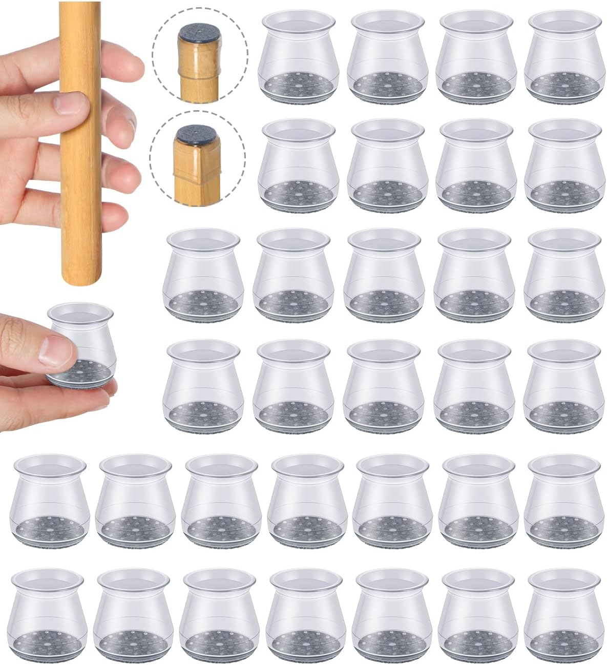 32pcs Chair Leg Floor Protectors Caps