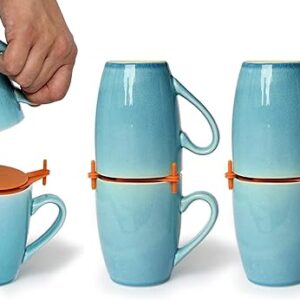 ELYPRO Coffee Mug Organizers and Storage, Kitchen Cabinet Shelf Organizer – Cupboard and Pantry Organization, Expandable Stackable Gadget f…