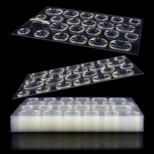 Allstarry 288pcs (12 Sheets) Adhesive Tabs Waterproof Breathable Glue Tabs Double-Sided Nail Jelly Sticker Super Sticky Fake Nail Glue Stic…