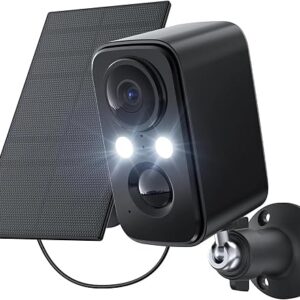 Security Cameras Wireless Outdoor: Cameras for Home Security WiFi Camera with Solar Panel Battery Powered Surveillance System Kit Motion Se…