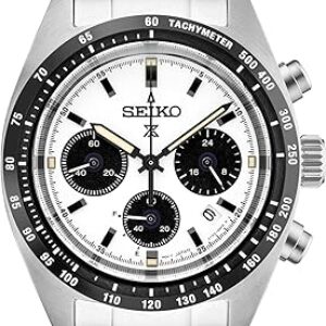 SEIKO SSC813 Solar Watch for Men – Prospex Speedtimer Collection – Stainless Steel, Lumibrite Display, Water-Resistant 100M