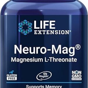 Life Extension Neuro-Mag Magnesium L-Threonate, Magnesium L-threonate, Memory Health, Quick Thinking, Cognitive Health Support, Vegetarian,…