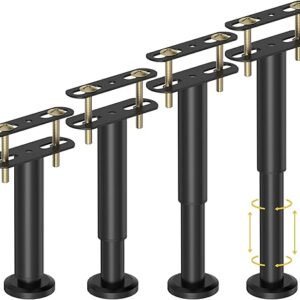 4 Pcs Adjustable Height Bed Support Legs 7.08-12.6 inch, Bed Frame Center Support Legs for Bed Frame/Bed Center Slat/Furniture, Heavy Duty …