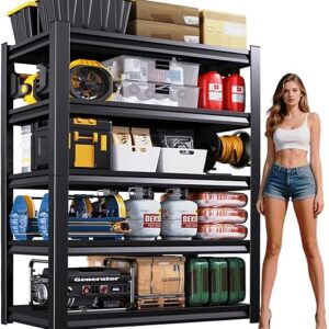 72”H Garage Shelving Heavy Duty 5-Tier Adjustable Storage Shelves Unit,3000 LBS Metal Utility Rack Shelf for Industries, Warehouses, Basem…