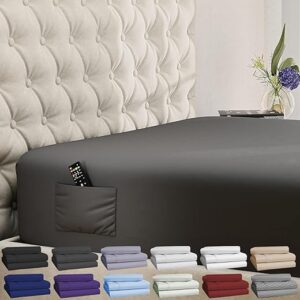 DREAMCARE Cal King Fitted Sheet Only – Deep Pocket Fitted Sheet – Fits up to 15 inch Mattress – Deep Pocket Cal King Sheets – Hotel Luxury …