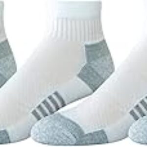 Amazon Essentials Men’s Performance Comfortable Cotton Cushioned Breathable Athletic Ankle Sports Socks, 6 Pairs