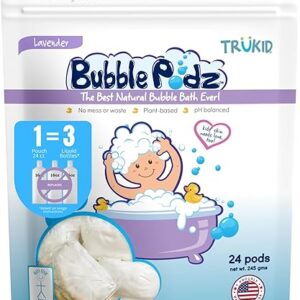 TruKid Bubble Podz Bubble Bath for Kids, Toddlers, & Babies, Tear Free Gentle & Refreshing Bath Bomb for Sensitive Skin with Natural Moistu…