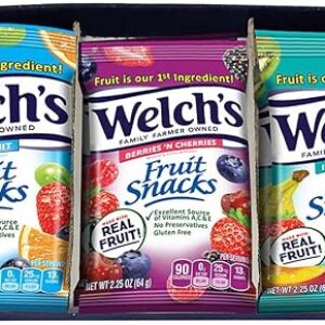 Welch’s Fruit Snacks, Bulk Variety Pack with Mixed Fruit, Superfruit Mix, Island Fruits, Gluten Free, Bulk Pack, 2.25 oz (Pack of 16)