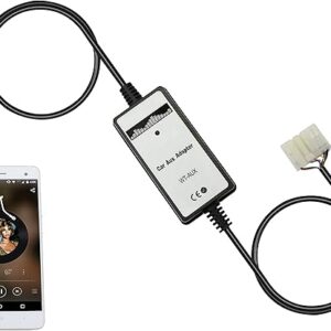 Aux Adapter, Car Stereo CD Changer AUX 3.5mm Interface Adapter for Toyota 5+7 Pin 1998-2002 Corolla,1998-2002 Land Cruiser,1998-2004 Avalon…