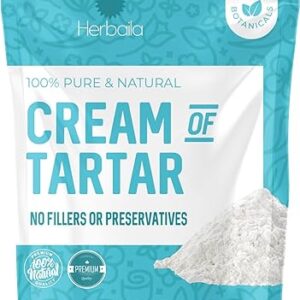 Herbaila Cream of Tartar for Baking 1lb, Gluten Free, Premium All Natural Food-grade Cream of tartar bulk, natural choice tartar powder – g…